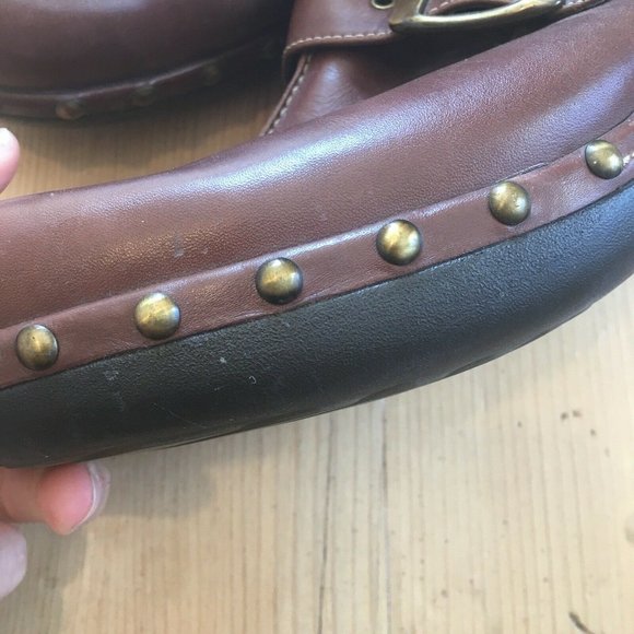 ECCO Brown Buckle Clogs Mule Shoes Women's 42 11 - Picture 5 of 10